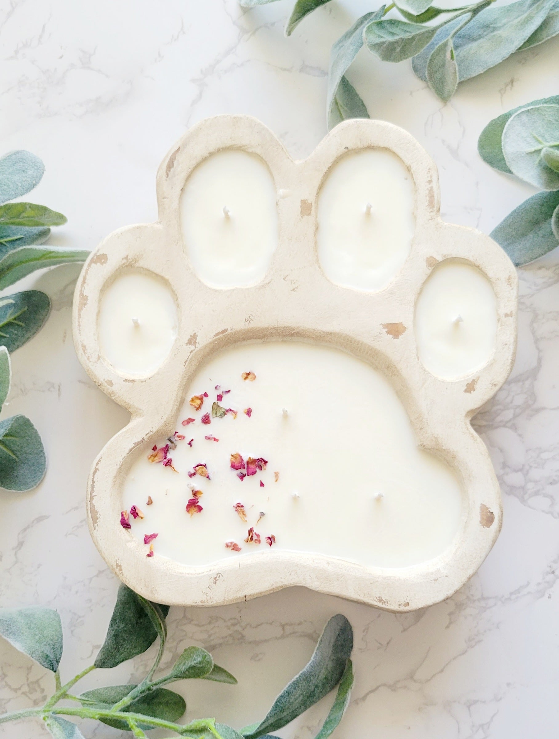 Wooden Paw Candle